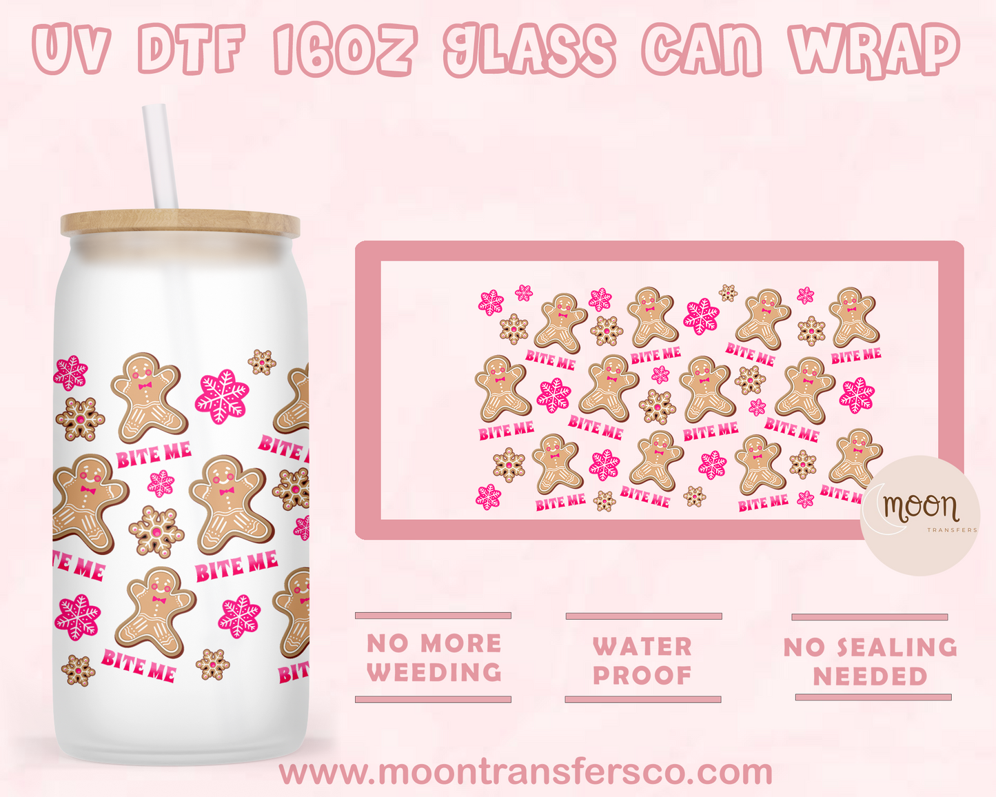 181- UV DTF 16oz Glass Can