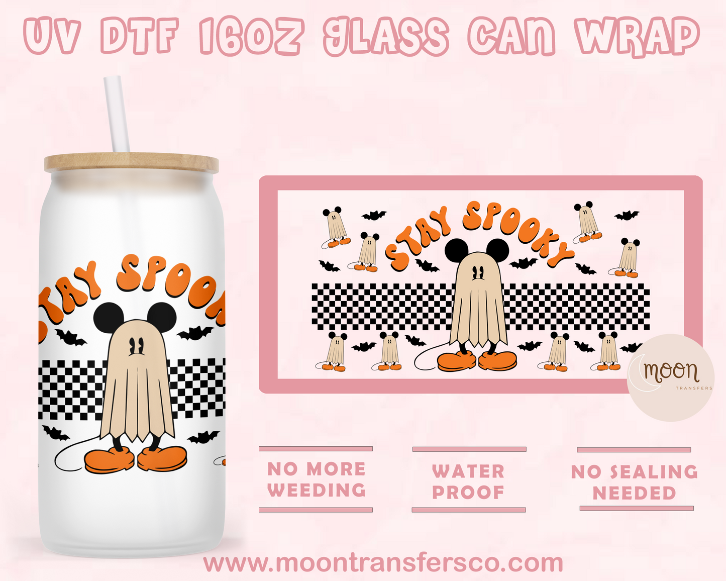 62 - UV DTF 16oz Glass Can