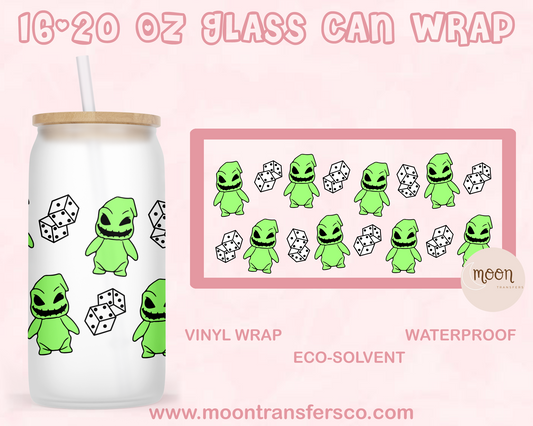 Spooky Boogie| Glass Tumbler Wrap| Vinyl Decal | Glass Can Wraps