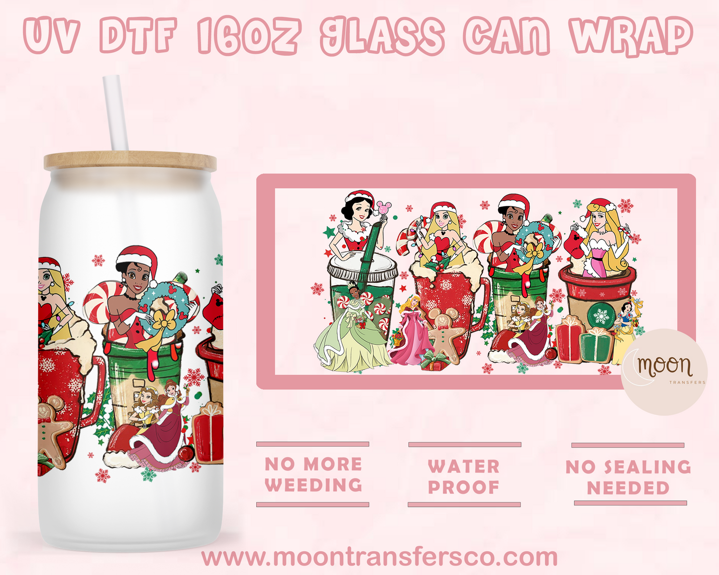 184- UV DTF 16oz Glass Can