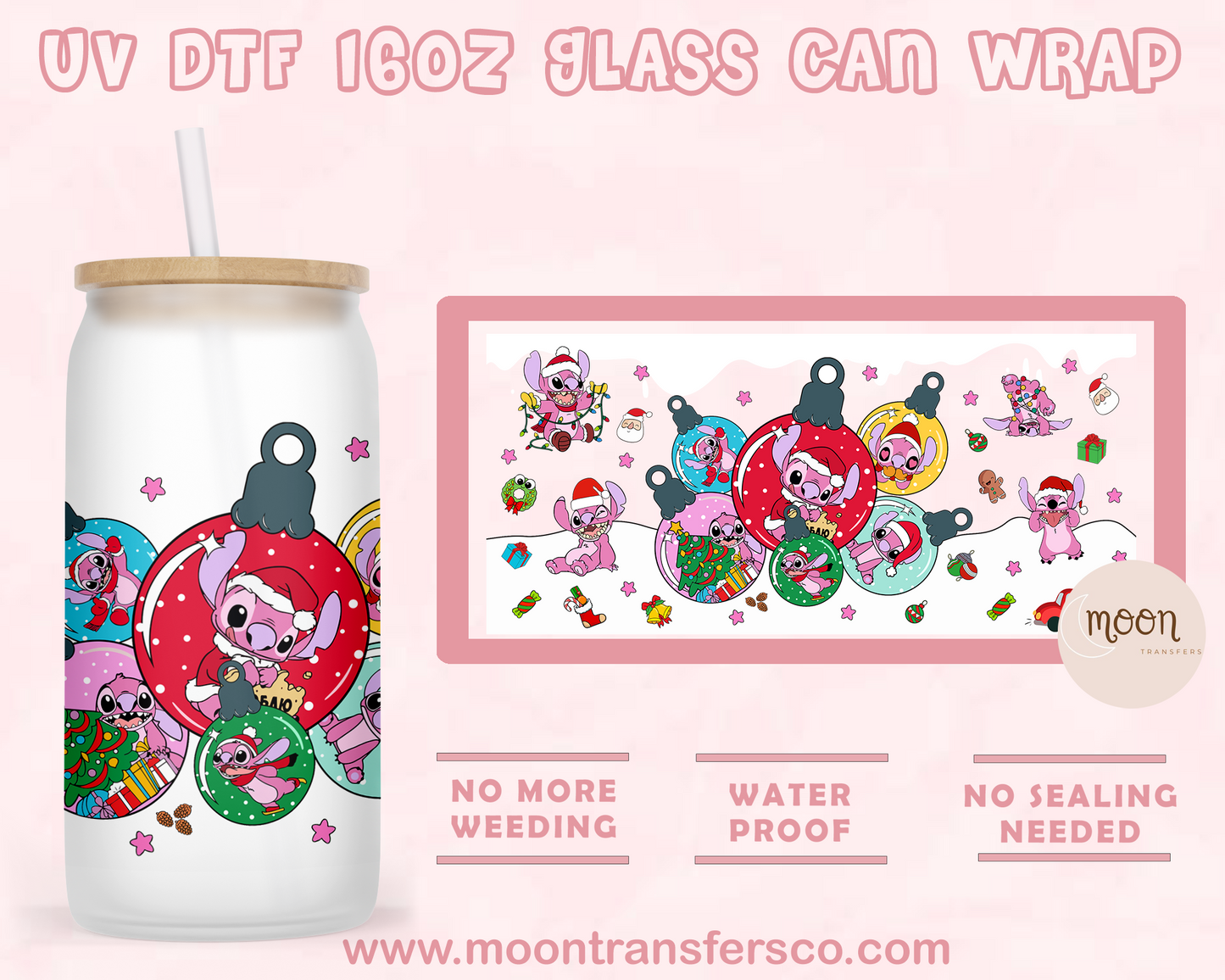 198- UV DTF 16oz Glass Can