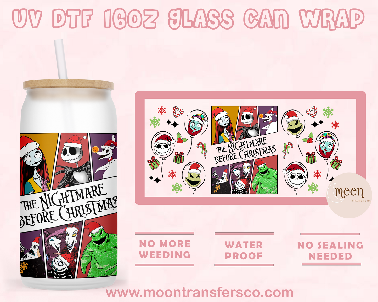 199- UV DTF 16oz Glass Can