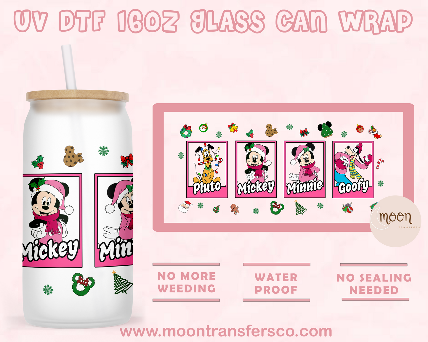 202- UV DTF 16oz Glass Can