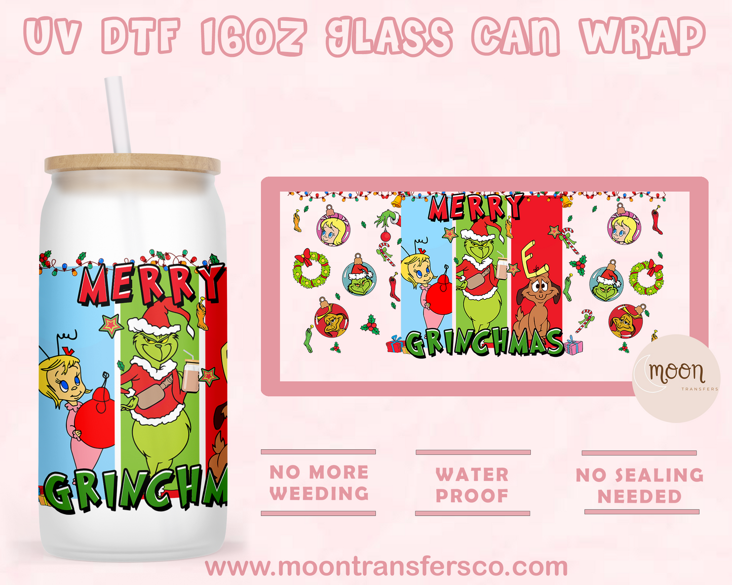 213- UV DTF 16oz Glass Can