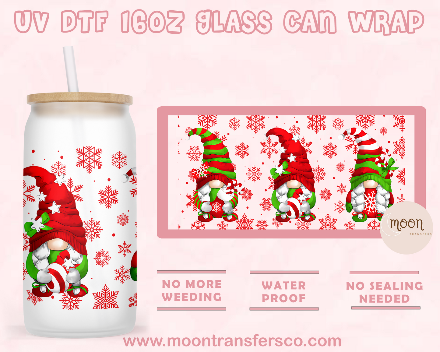210- UV DTF 16oz Glass Can
