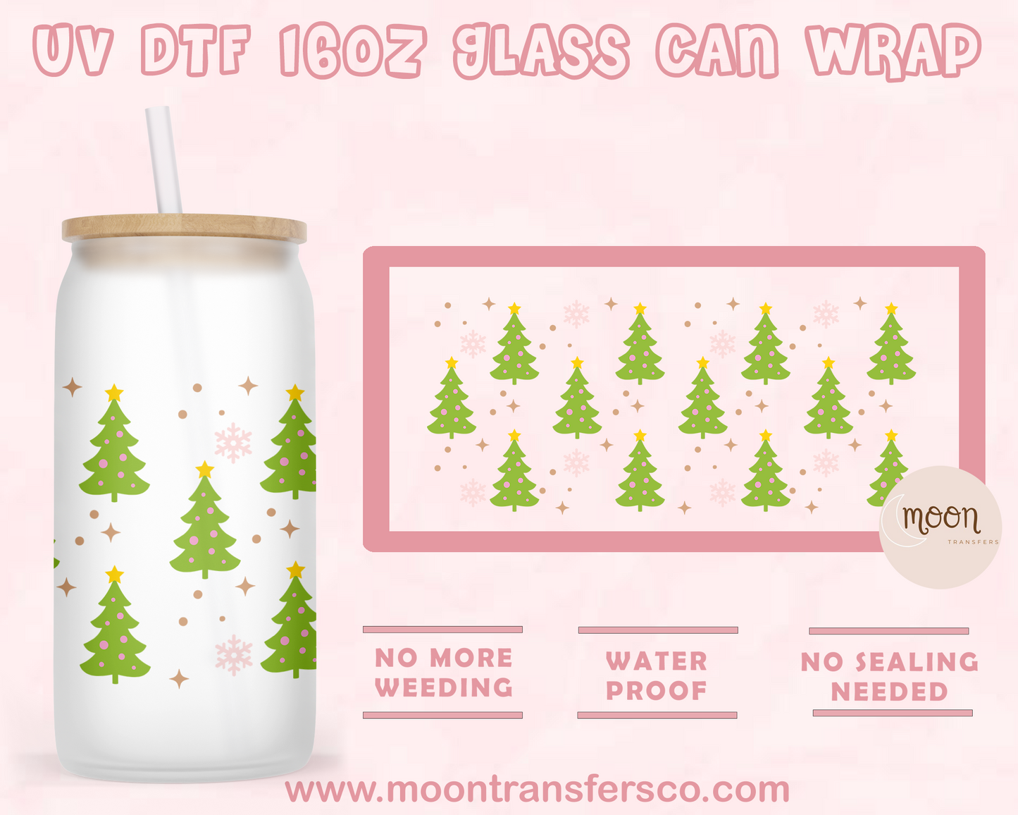 211- UV DTF 16oz Glass Can