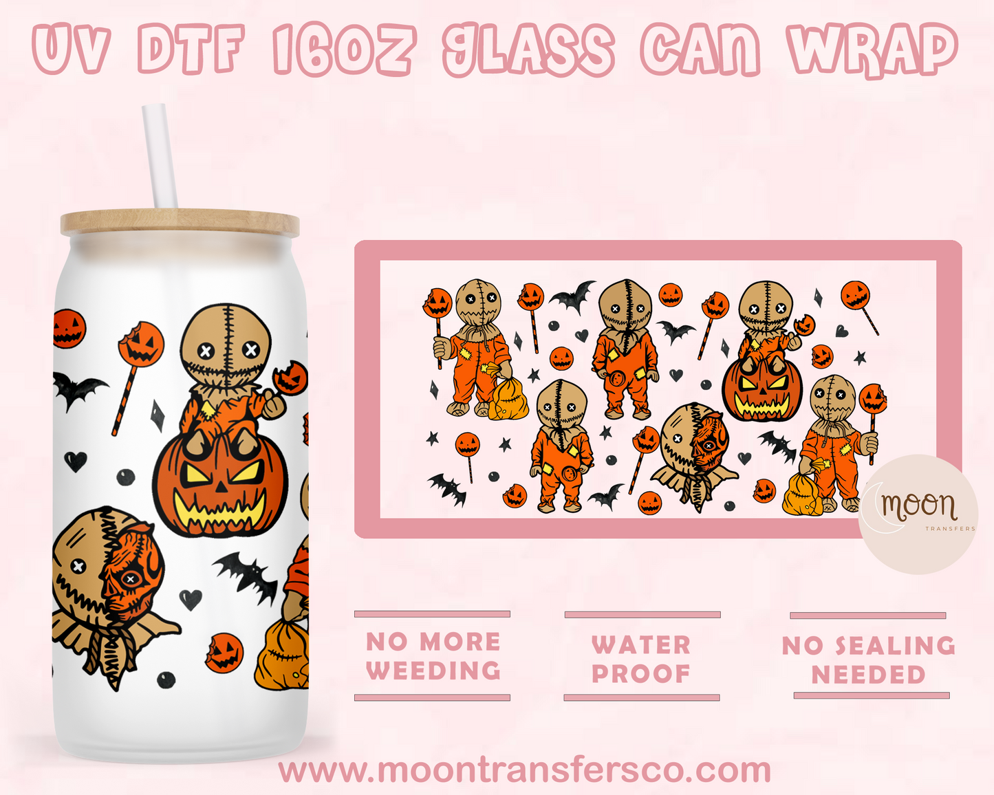 45- UV DTF 16oz Glass Can