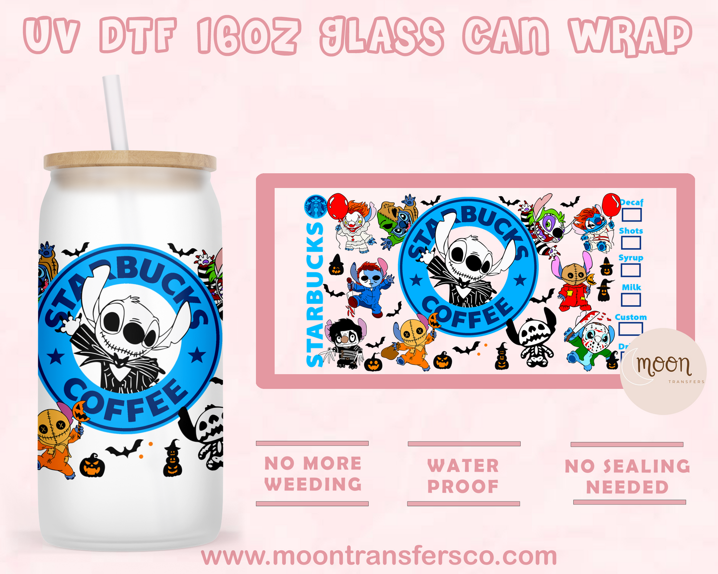 47- UV DTF 16oz Glass Can