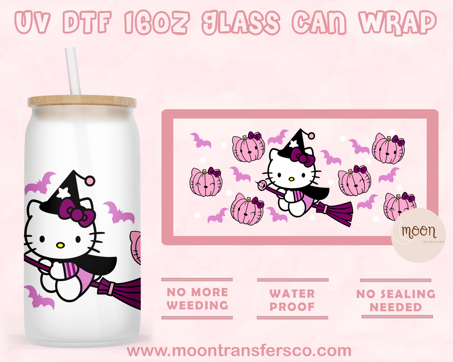 103- UV DTF 16oz Glass Can