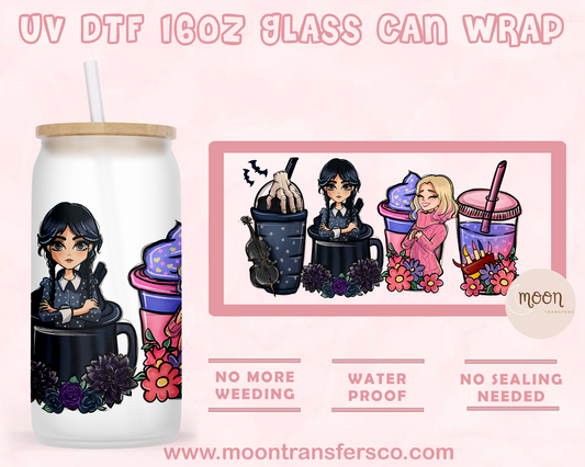 124- UV DTF 16oz Glass Can
