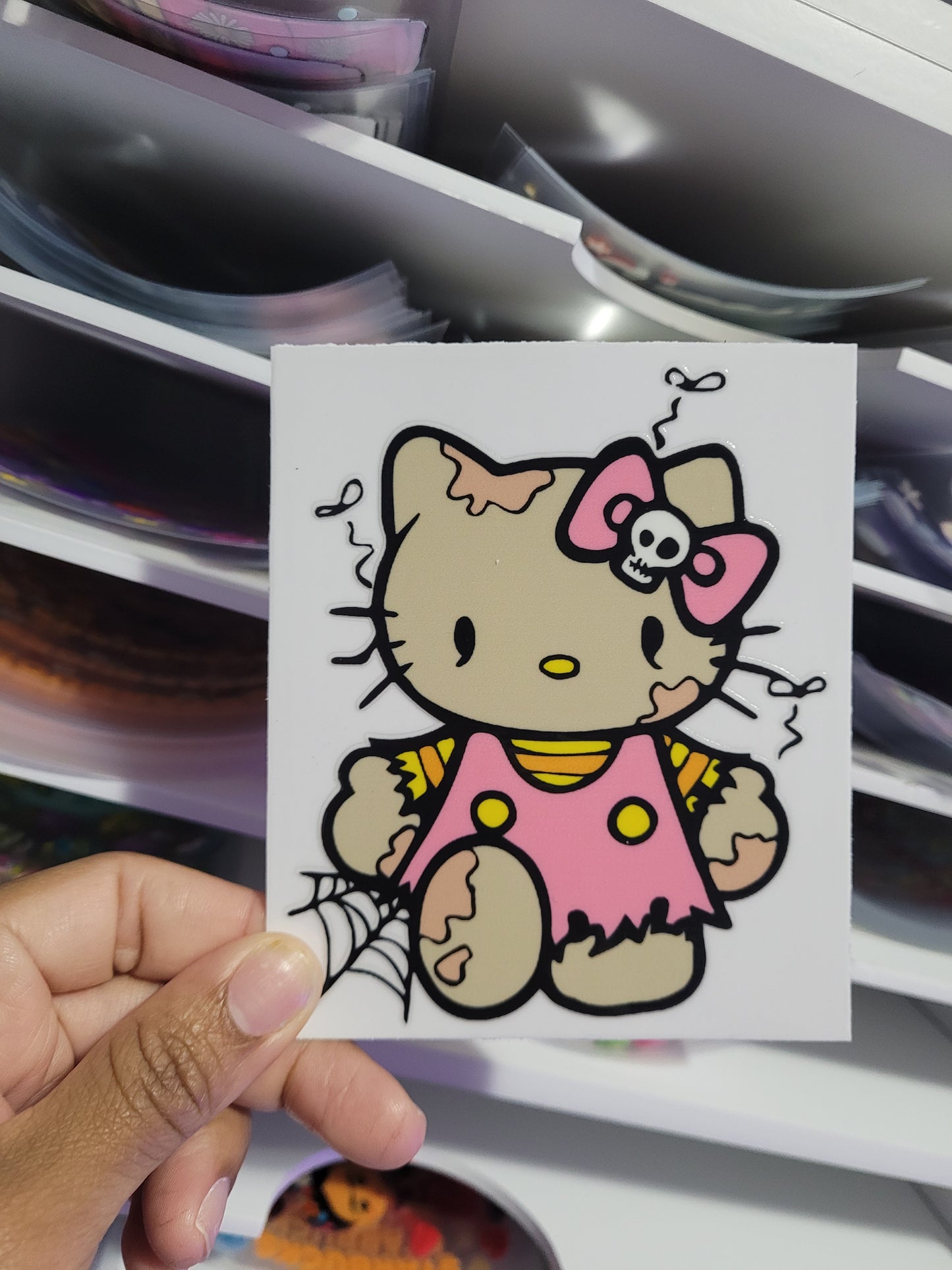 Pink Cat Spooky| UV DTF 16oz Glass Can | Decal (Copy) (Copy) (Copy)