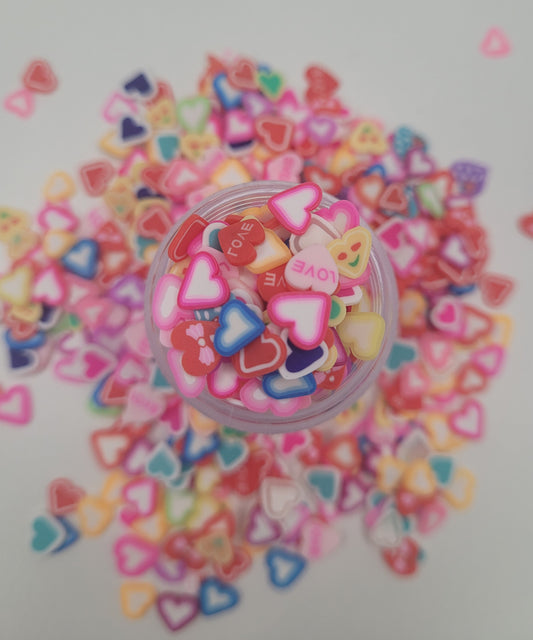 Heart and Love Slices Polymer Clay