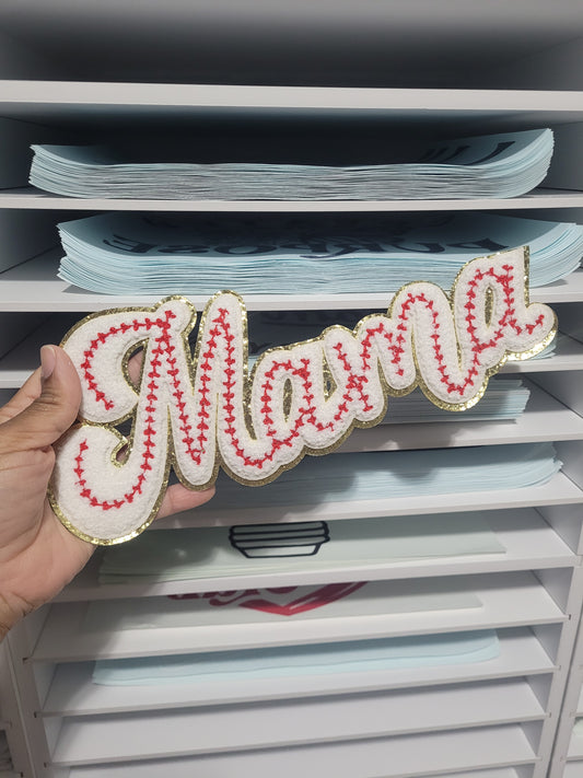 Mama white and red-Patch