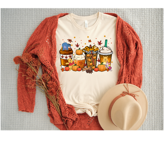 Coffee Bear Halloween - Full Color DTF Transfer
