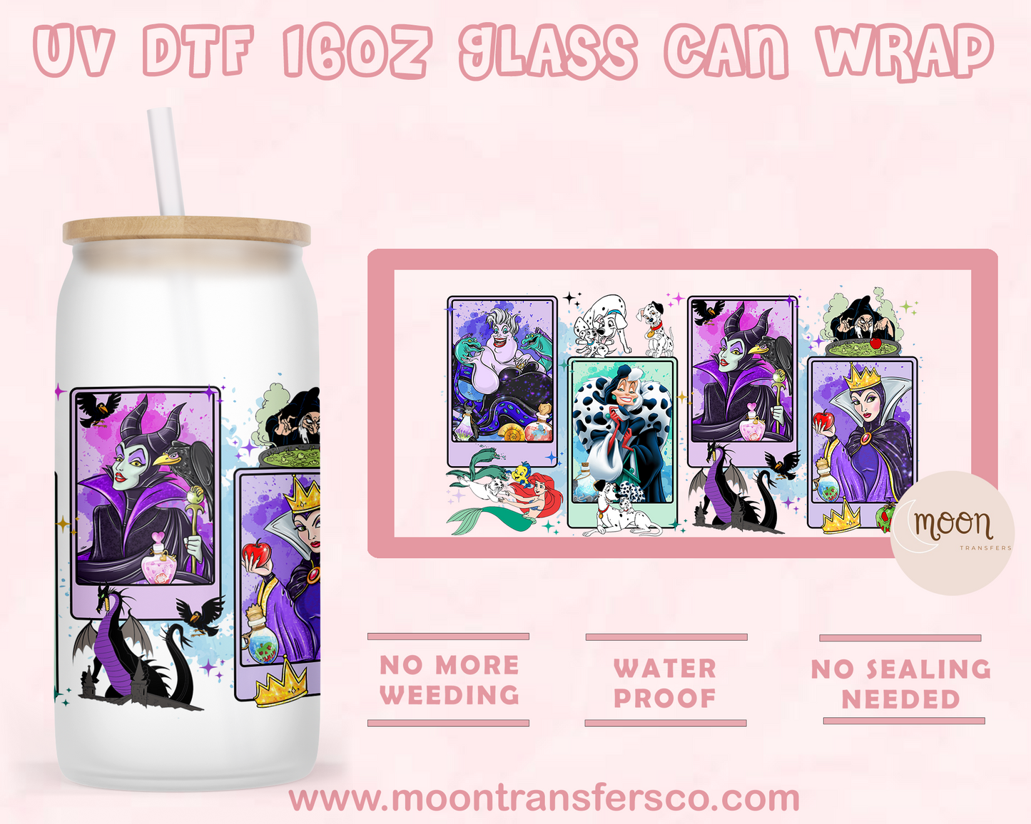 88-UV DTF 16oz Glass Can
