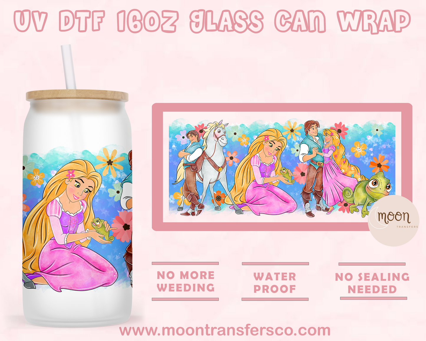 130-UV DTF 16oz Glass Can