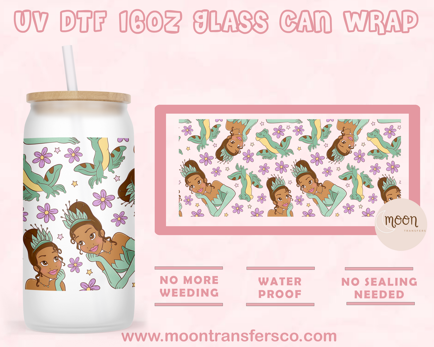 131-UV DTF 16oz Glass Can