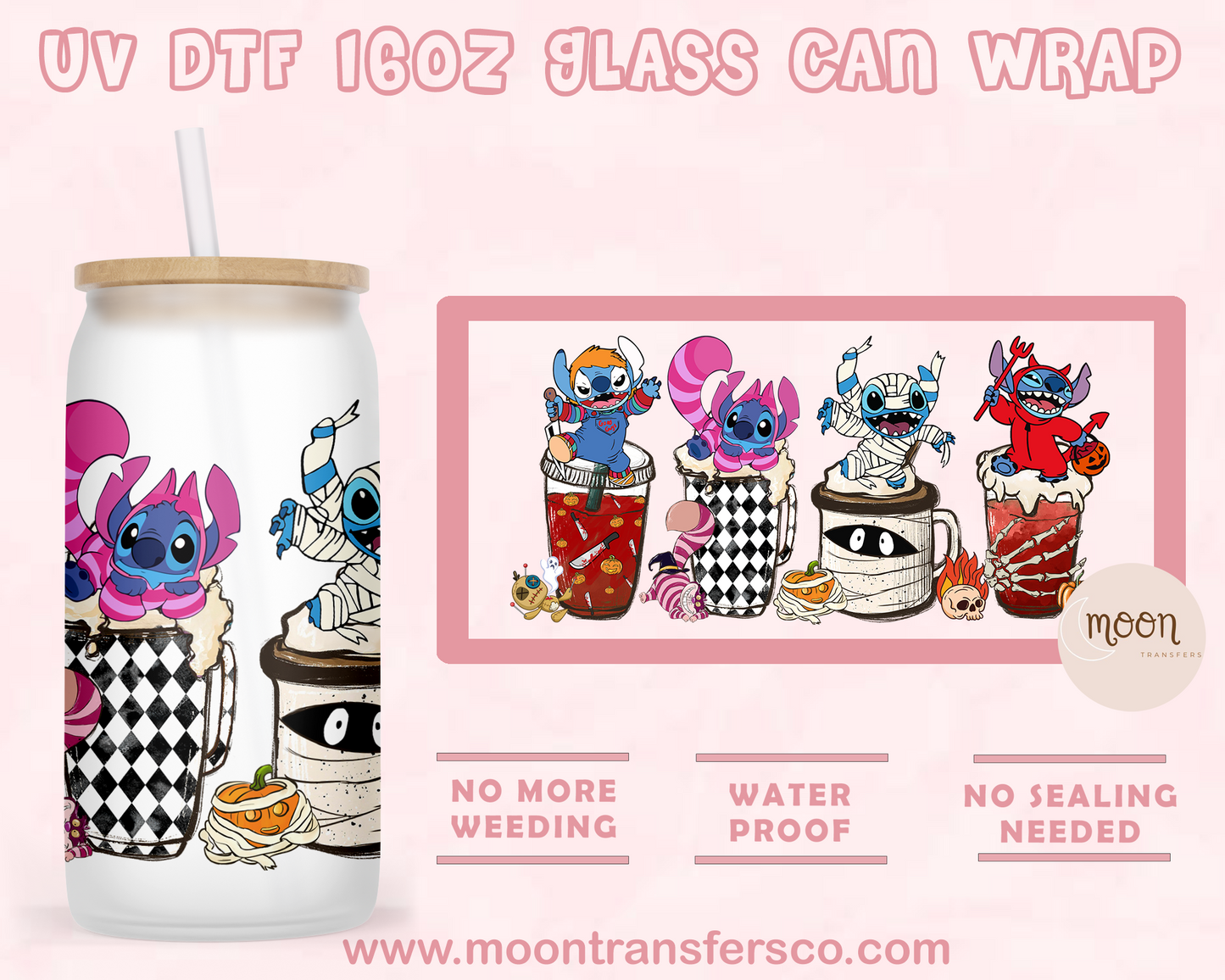 80-UV DTF 16oz Glass Can