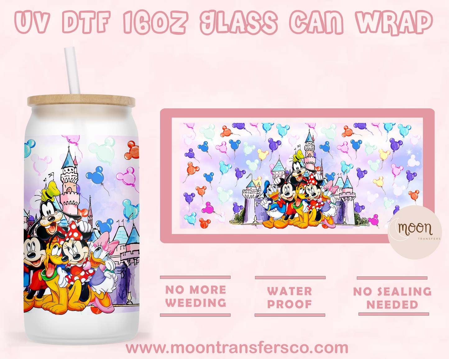 134-UV DTF 16oz Glass Can