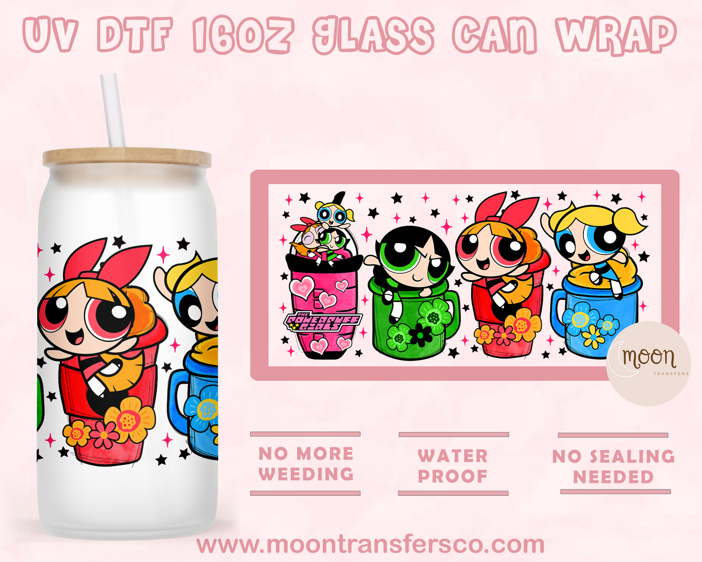 140-UV DTF 16oz Glass Can