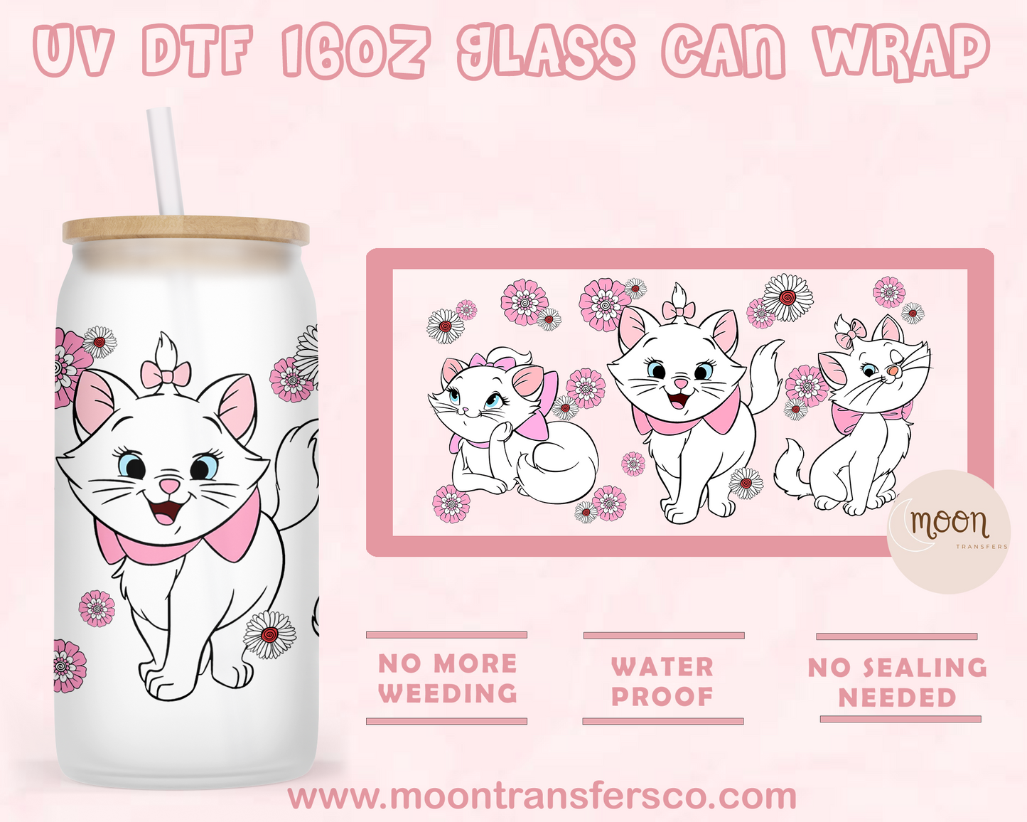 142-UV DTF 16oz Glass Can