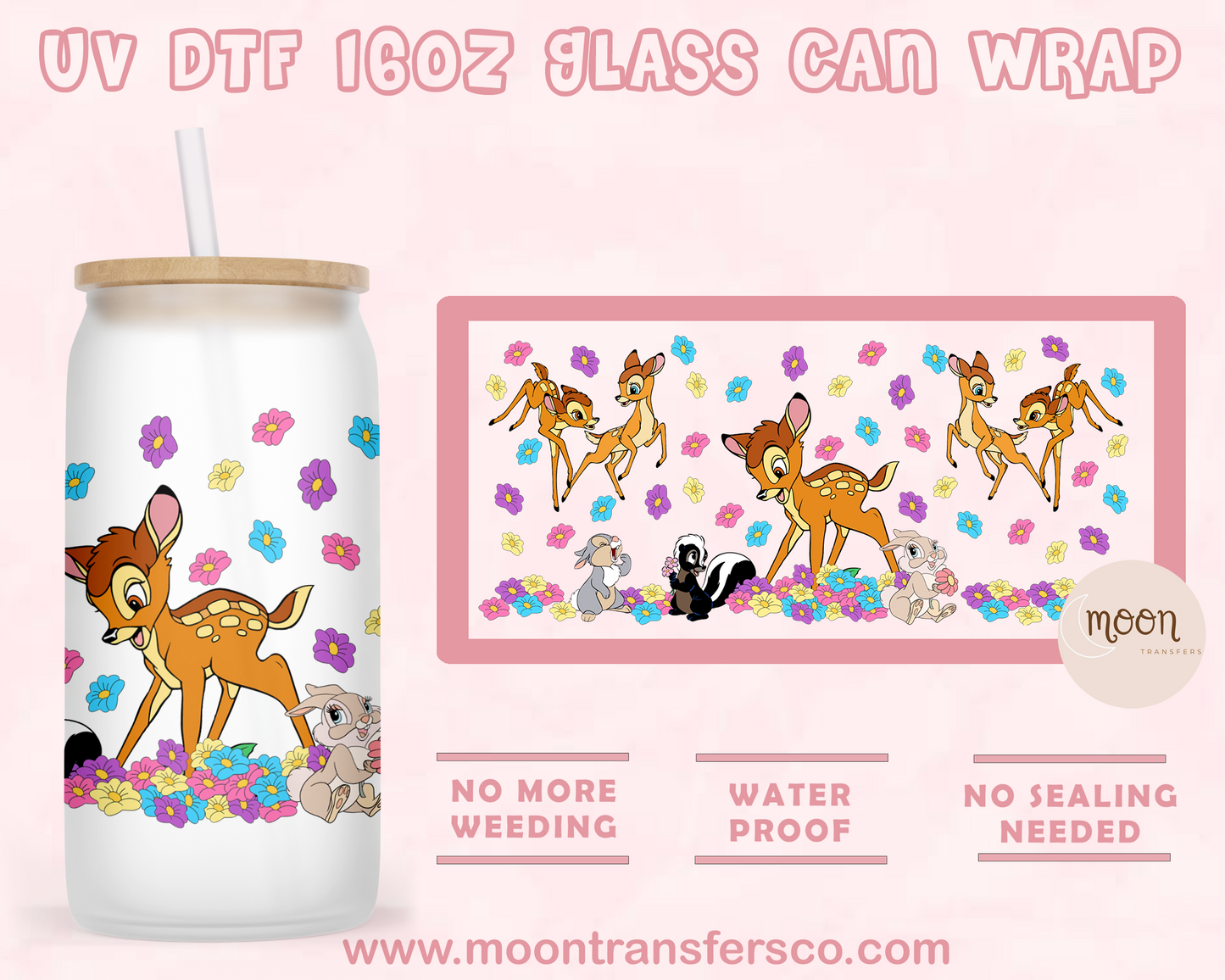 147-UV DTF 16oz Glass Can
