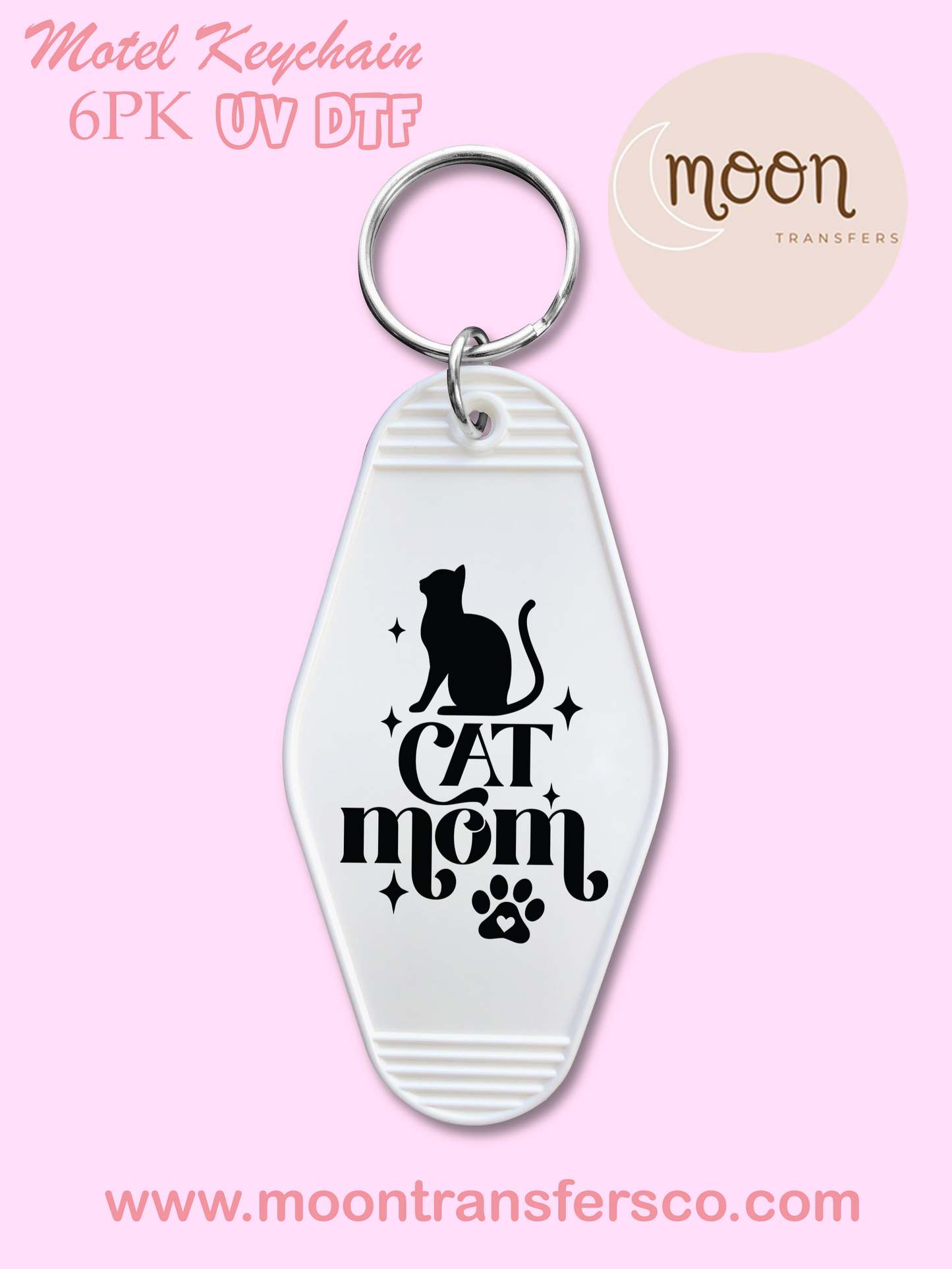 Cat Mom- Motel Keychain UV