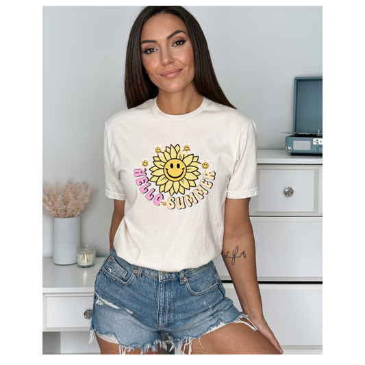 Hello Summer- Full Color DTF Transfer
