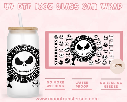 86- UV DTF 16oz Glass Can