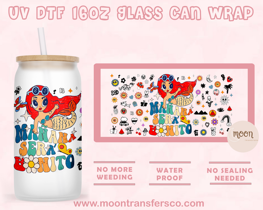 Mañana  - UV DTF 16oz Glass Can