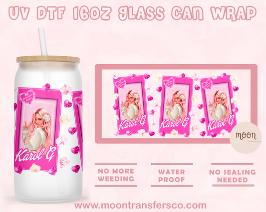 Bonito Cards  - UV DTF 16oz Glass Can