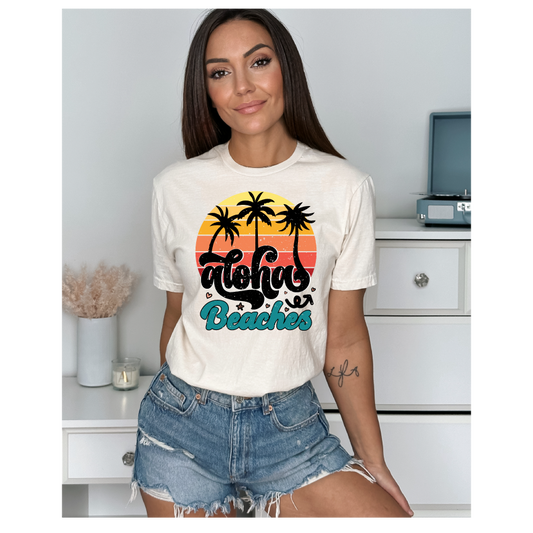 Aloha Beaches- Full Color DTF Transfer