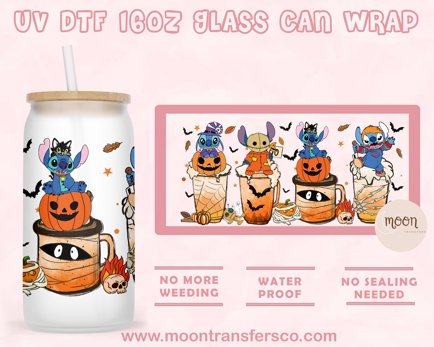 97- UV DTF 16oz Glass Can