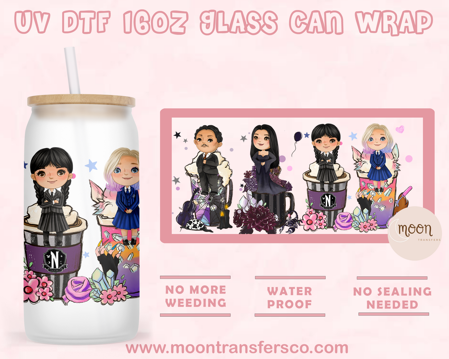 98- UV DTF 16oz Glass Can