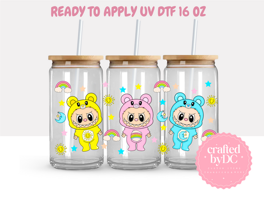 La-Bubu #2  UV DTF 16oz Glass Can