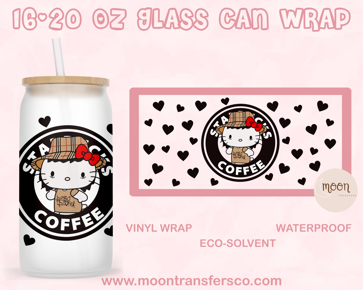 002 | Glass Tumbler Wrap| Vinyl Decal | Glass Can Wraps