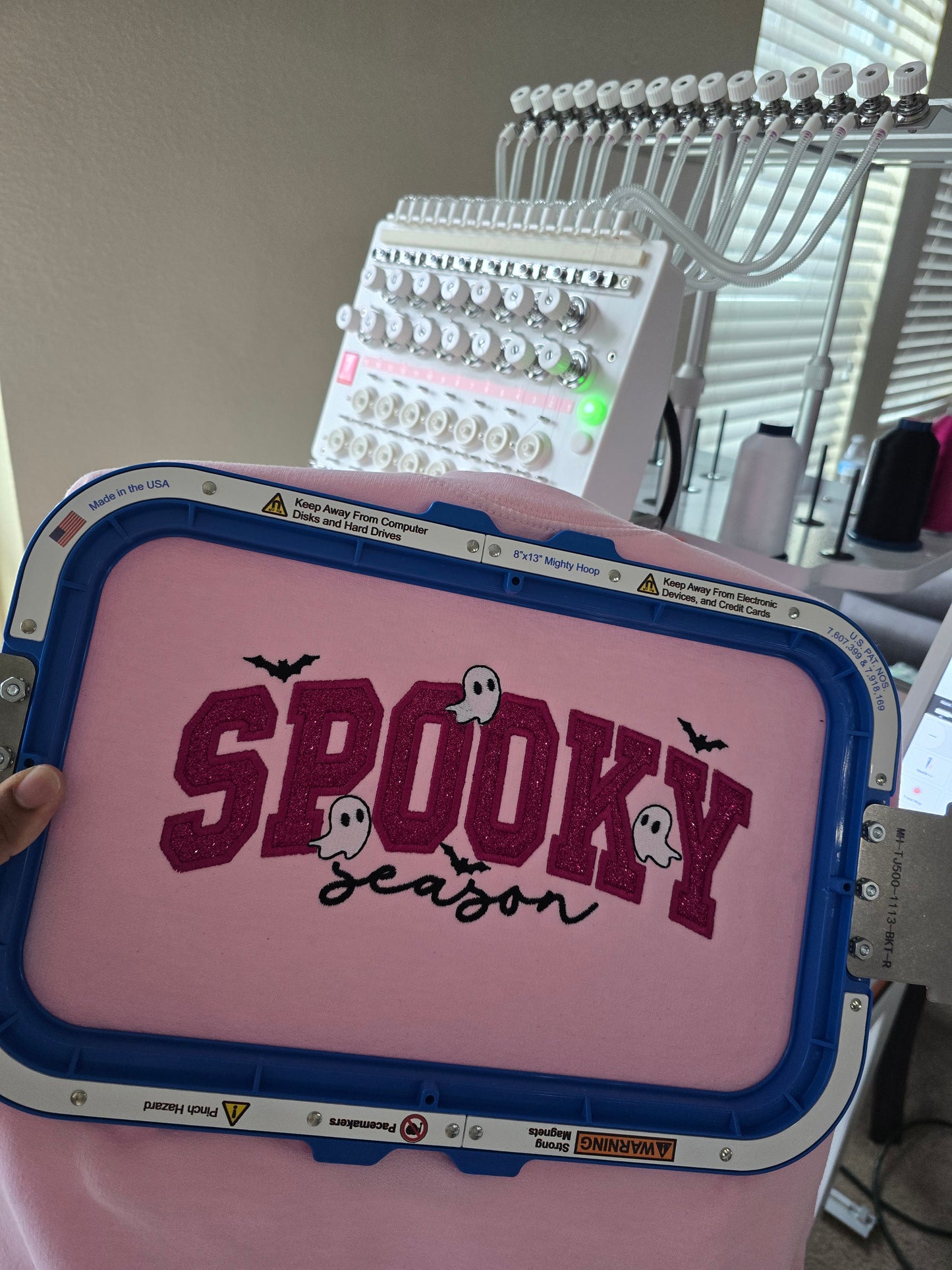 Spooky Season - Glitter Embroidered Sweetshirt