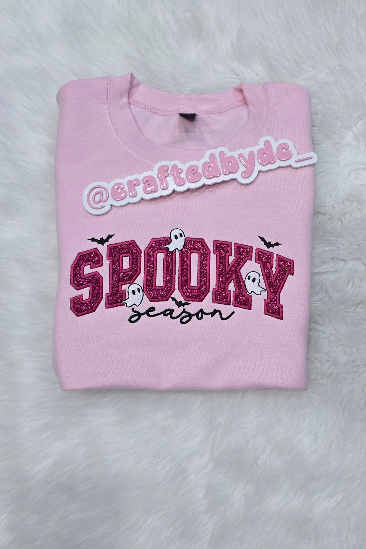 Spooky Season - Glitter Embroidered Sweetshirt