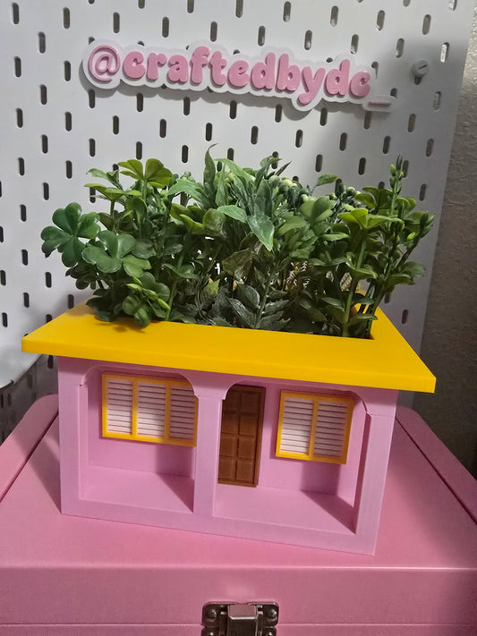 Puerto Rico Inspired Casita Pen Holder and Plant Holder – 3D Printed Desk Organizer