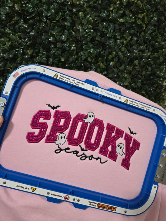 Spooky Season - Glitter Embroidered Sweetshirt