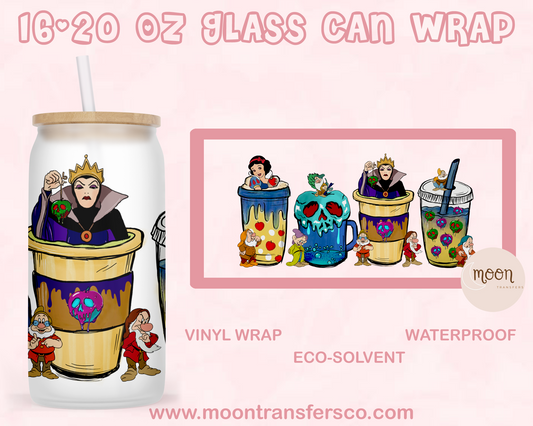 030 | Glass Tumbler Wrap| Vinyl Decal | Glass Can Wraps