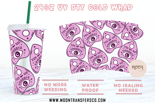 Yes or No UV DTF 24oz Cold Cup | Cold Cup Wraps