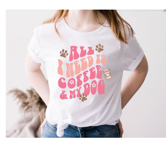Coffee & My Dog  - Full Color DTF Transfer