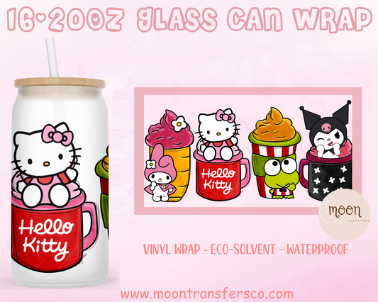 026| Glass Tumbler Wrap | Vinyl Decal | Glass Can Wraps