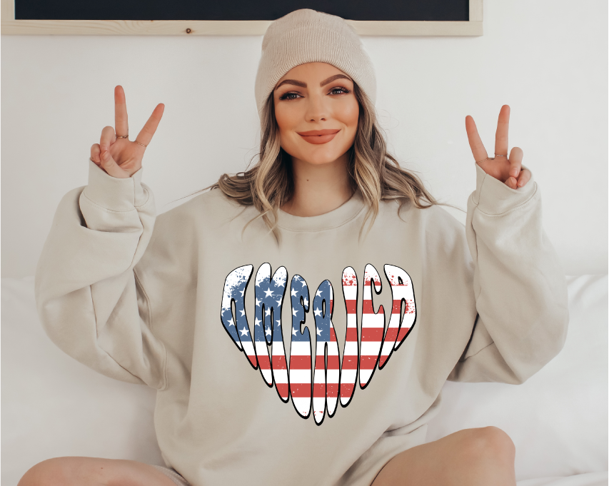 America Love - Full Color DTF Transfer