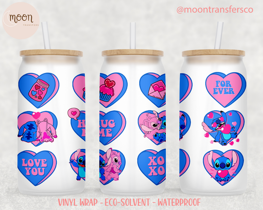 039| Glass Tumbler Wrap | Love | Vinyl Decal | Glass Can Wraps