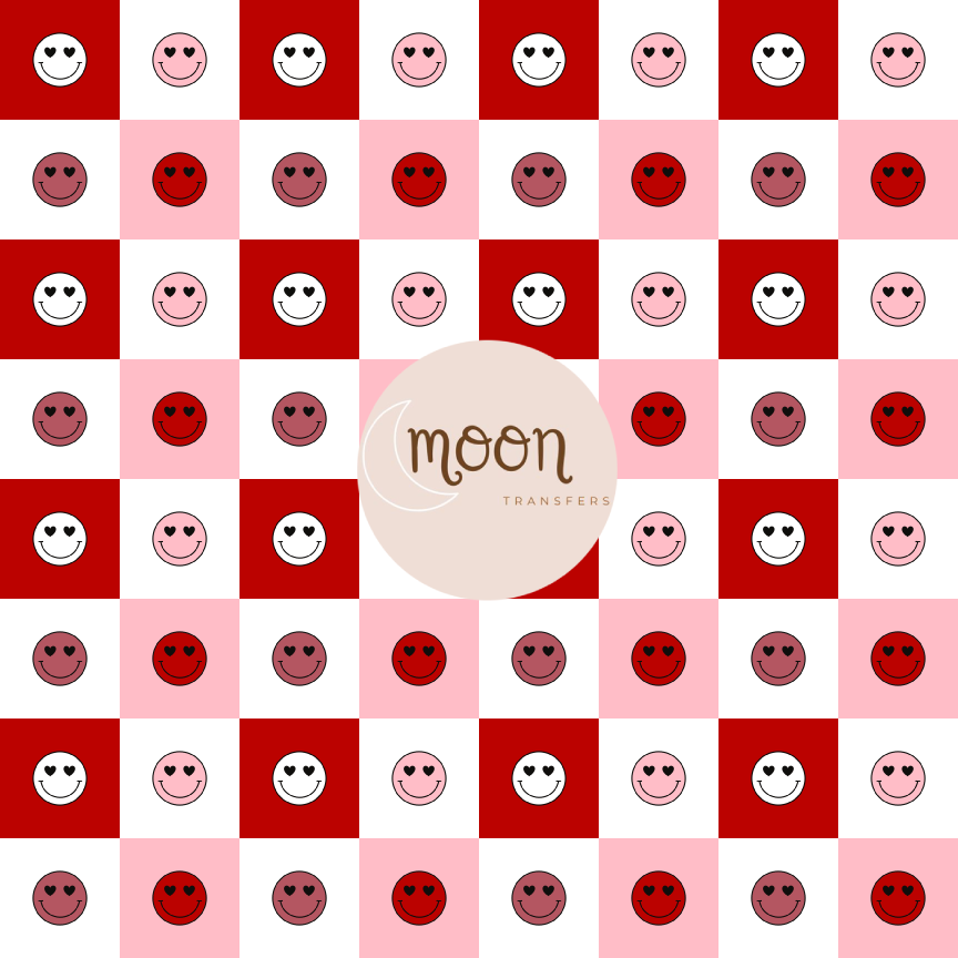 010 Smile Face Valentine | Vinyl Sheet | 12x12 Vinyl Sheet | Patterned Vinyl