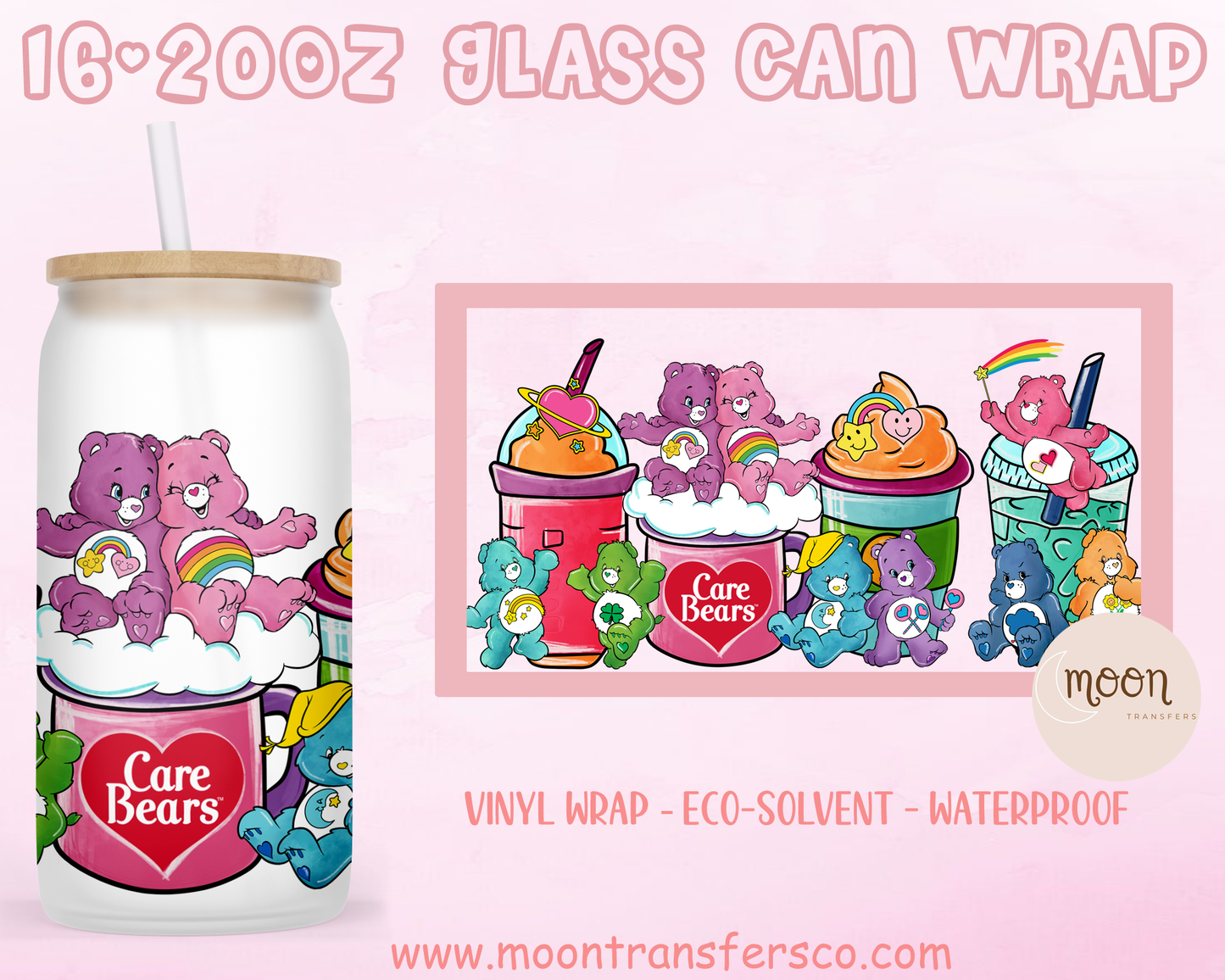 Bear | Glass Tumbler Wrap |Libbey Cup Wrap| Vinyl Decal | Glass Can Wraps