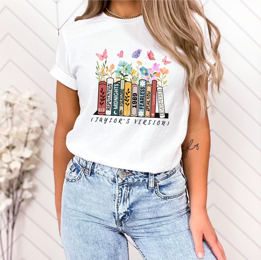 Book Flowers - Full Color DTF Transfer