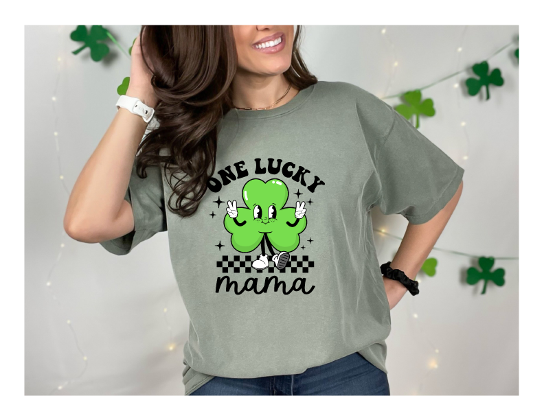Lucky MAMA | St. Patrick's Design  Heat Transfer Vinyl (RTS)
